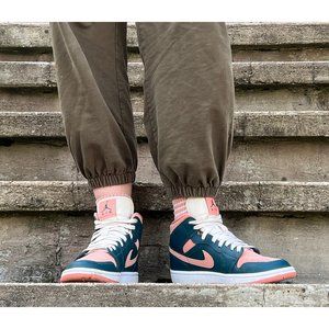 Woman's Air Jordan 1 Mid 'Dark Teal Green'